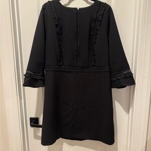 Ann Taylor Black Dress with Lace Details